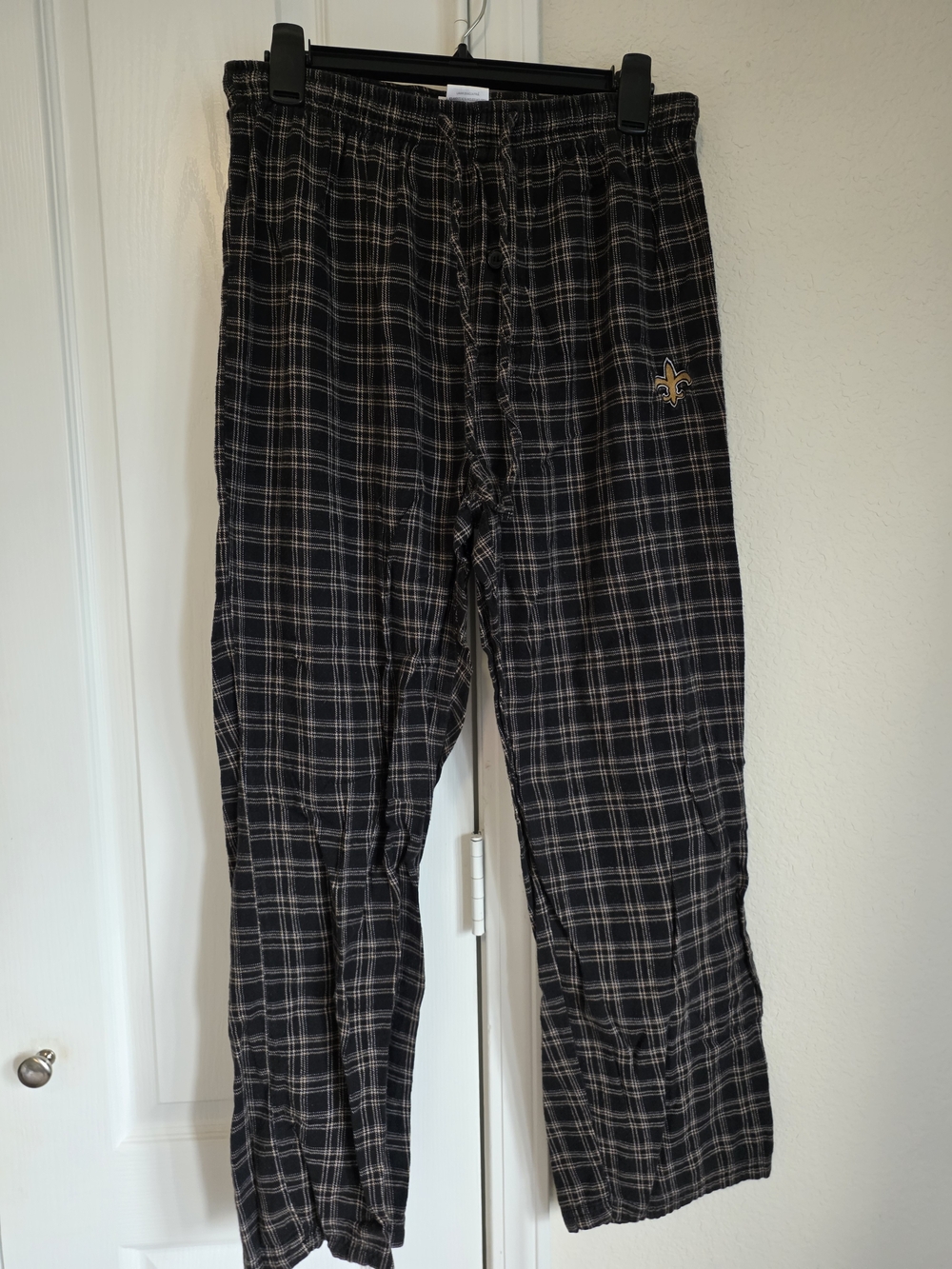 NFL New Orleans Saints Plaid Flannel Pajama Pants - Men's Size Medium